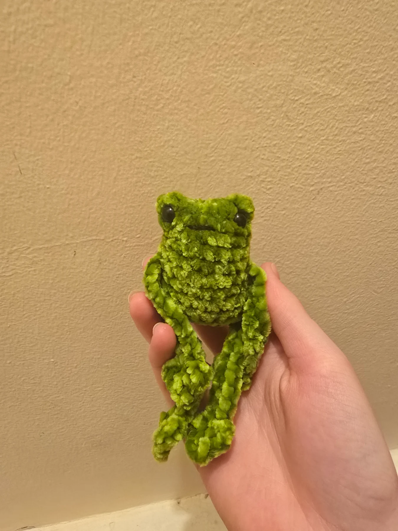 Fluffy Crochet frog teddy
