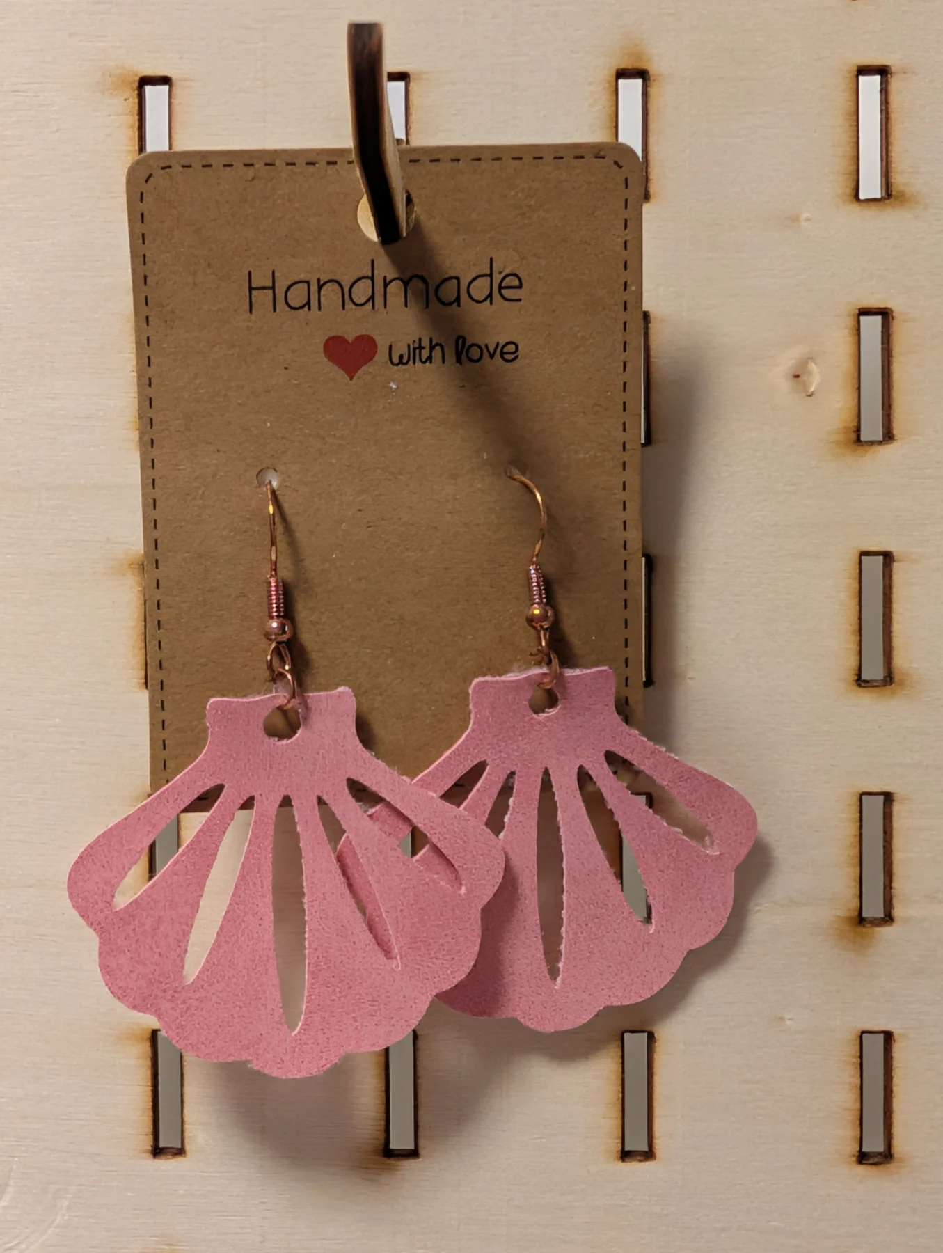 Hand made shell earrings.