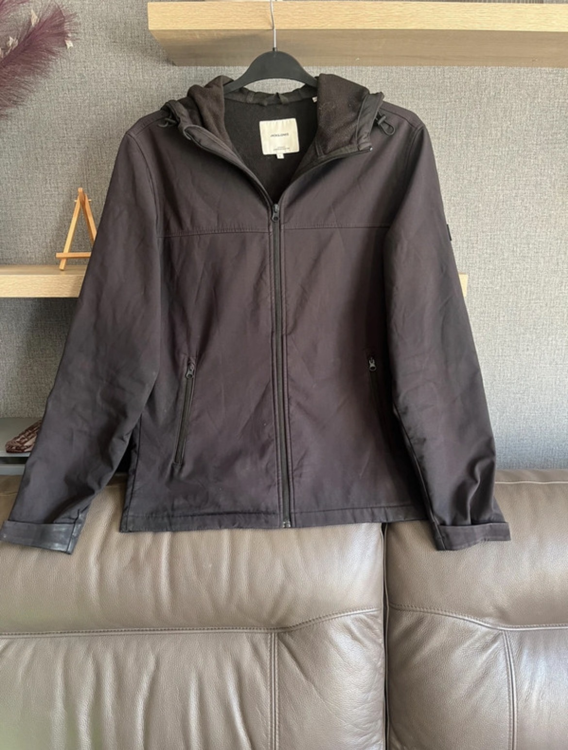 Jack & Jones hooded zip up jacket. Size L