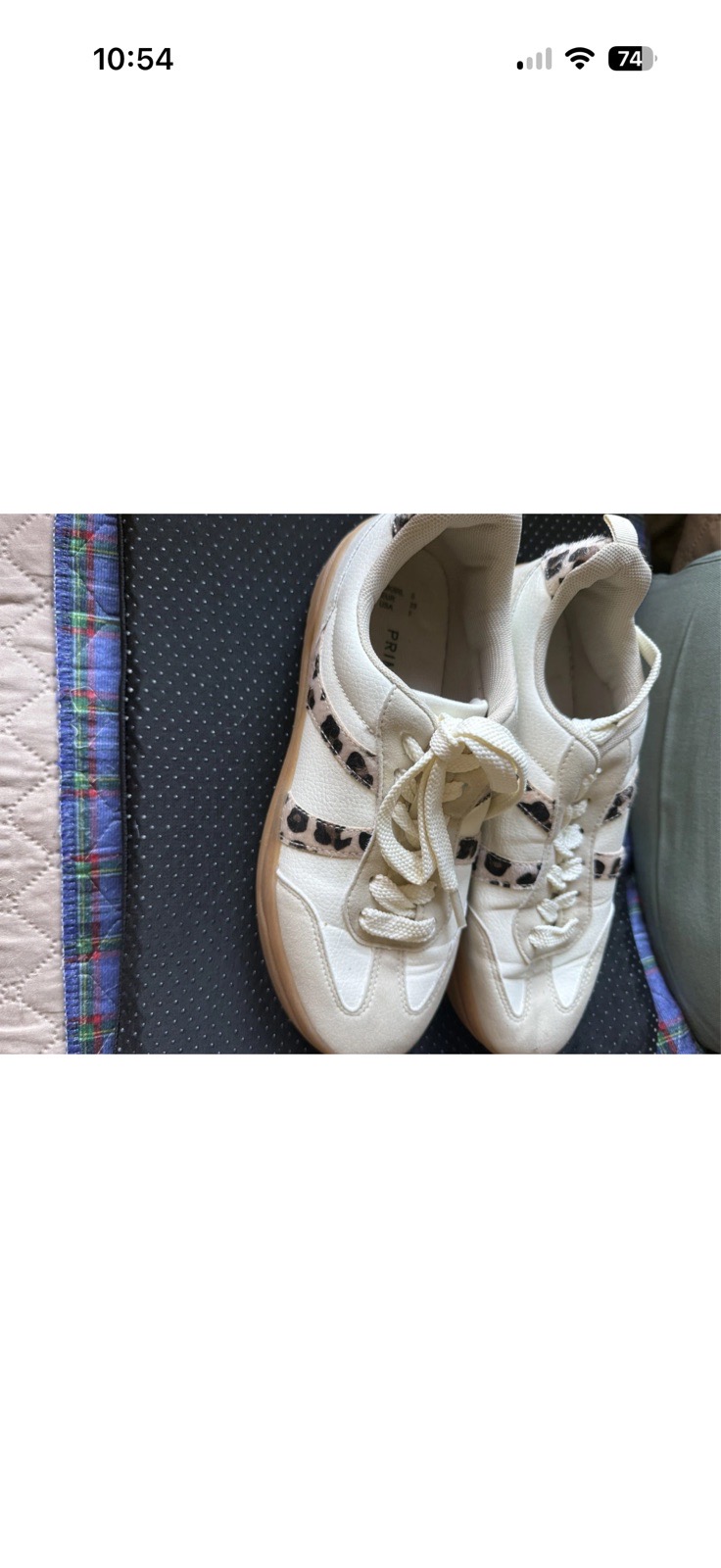 Women’s primark white leopard detail trainers size 6 good condition