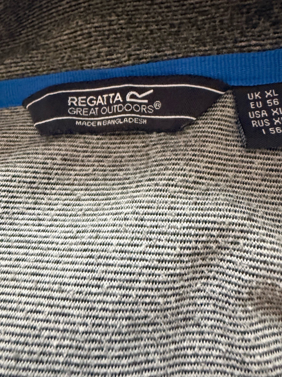 Regatta zip sweatshirt grey long sleeve size XL