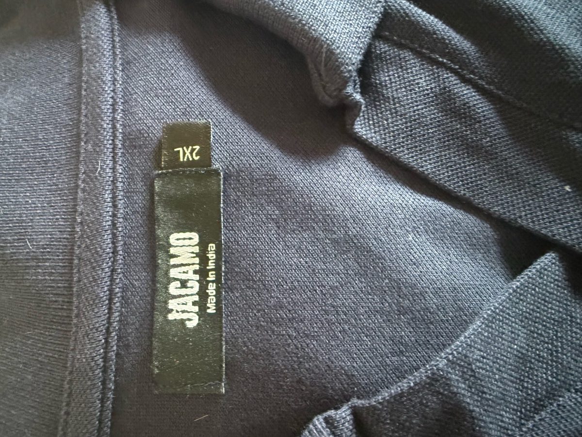 Men’s Jacamo v neck polo shirt navy size 2xl