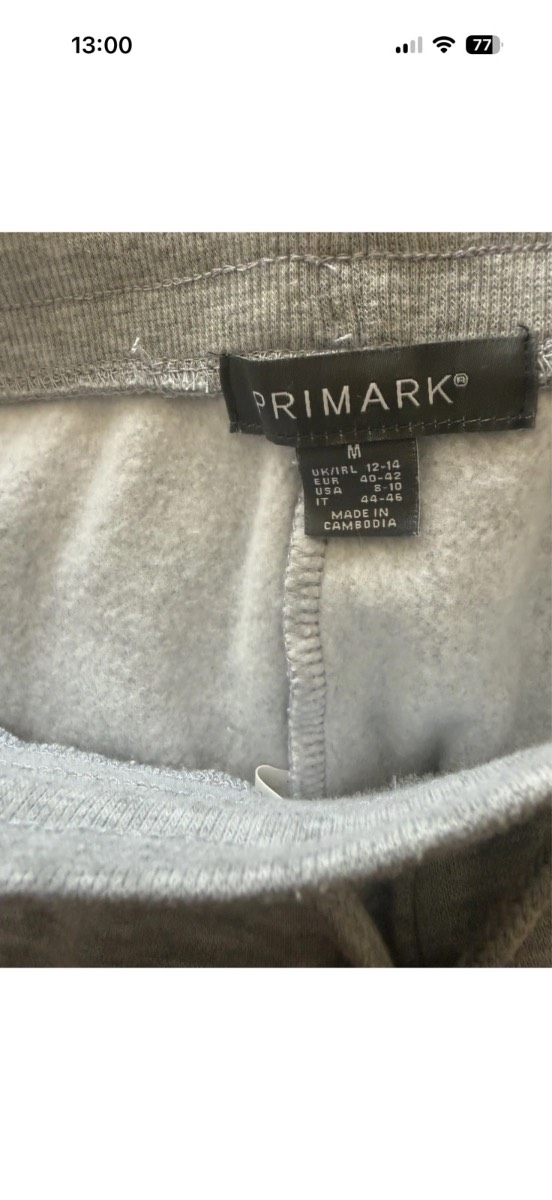 Women’s primark grey joggers size M 12/14