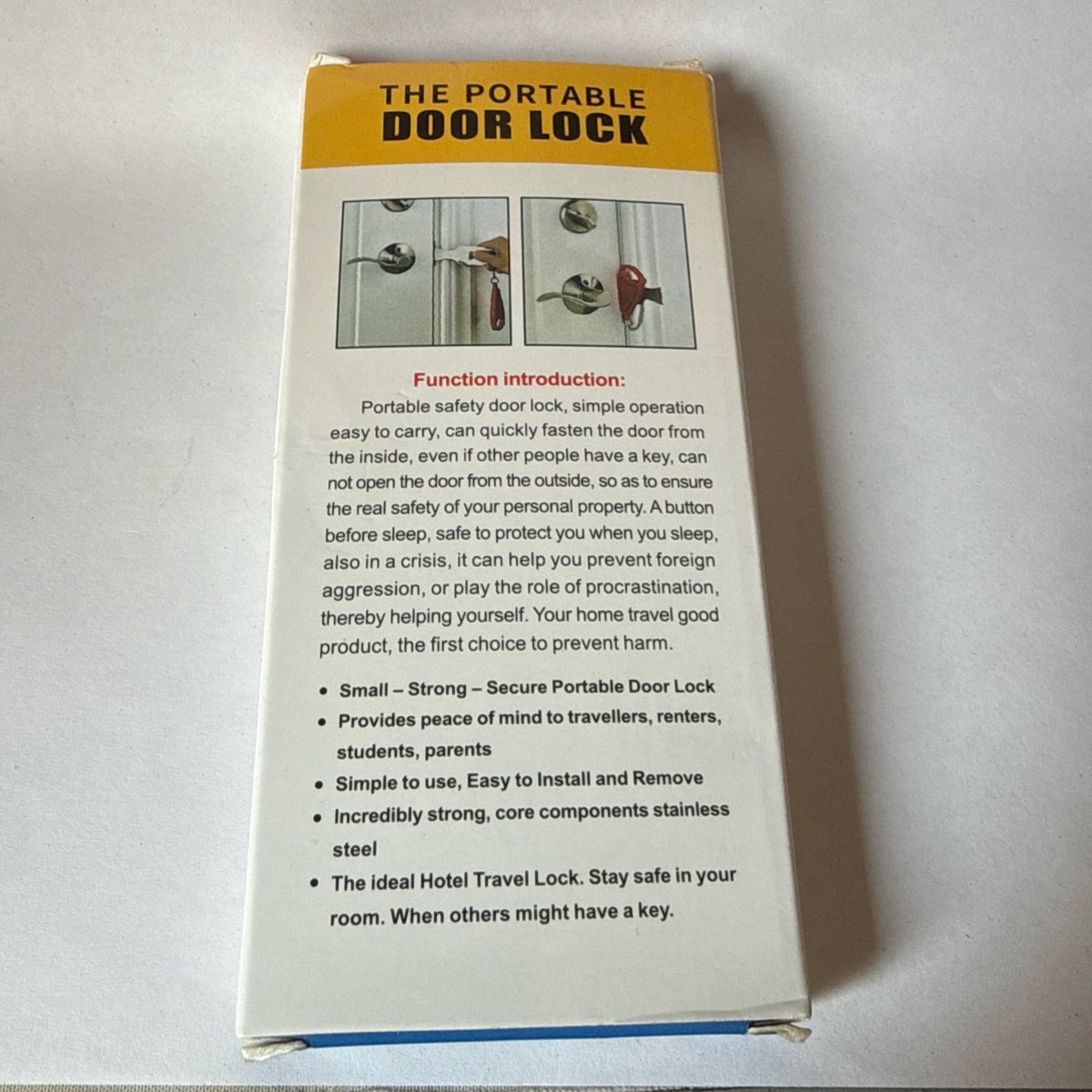 Portable door lock