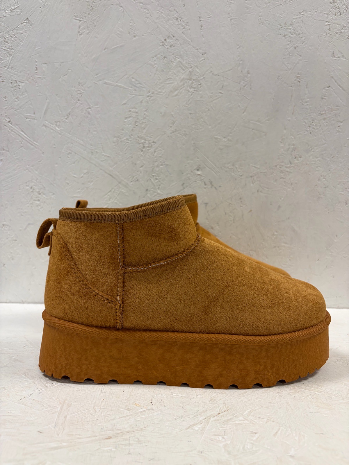 Platform Micro Cosy Boots Tan Chesnut