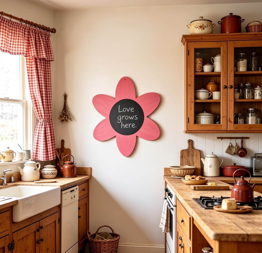 Chalkboard flower Kitchen Wall Decor