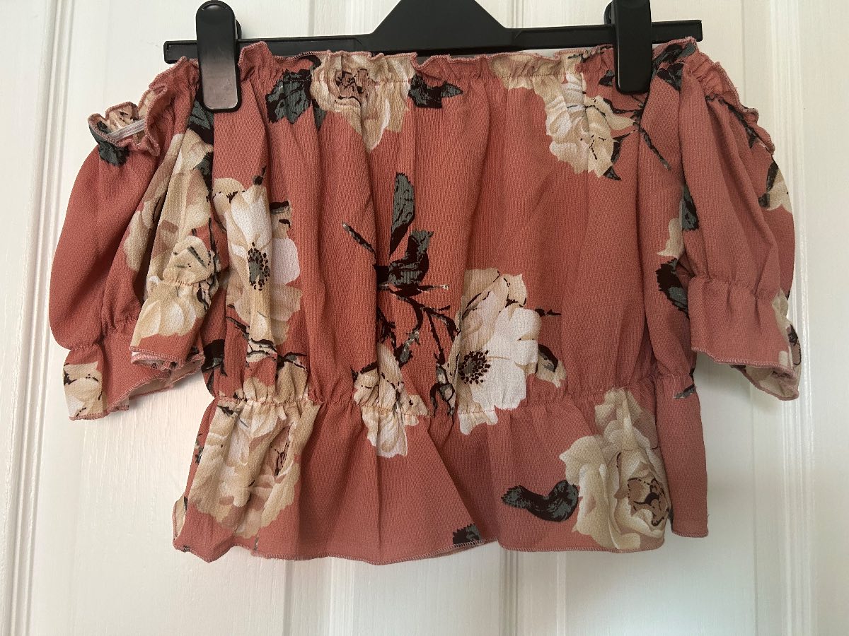 SHEIN  Small Floral Bardot Top