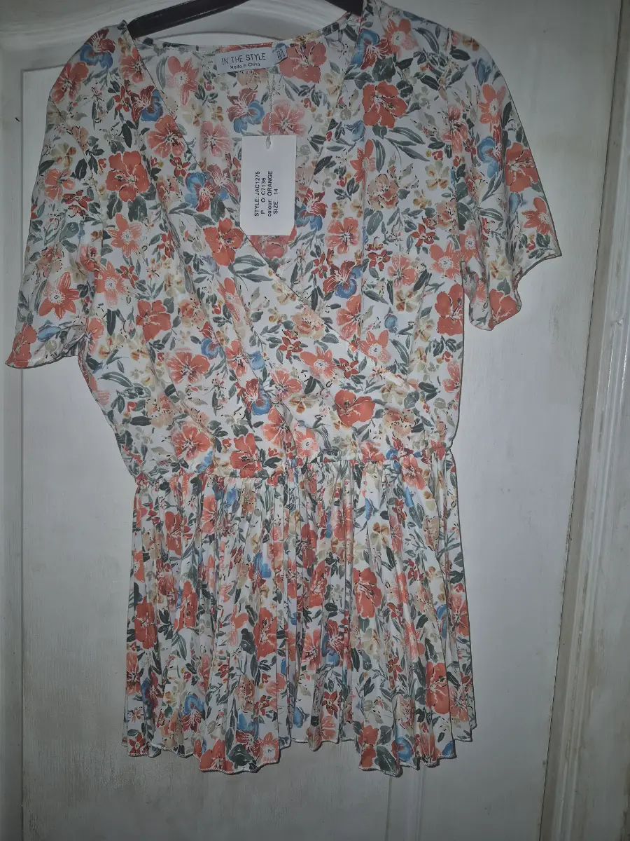 Floral faux Wrap Top