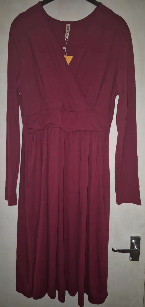 Burgundy Wrap Style Dress