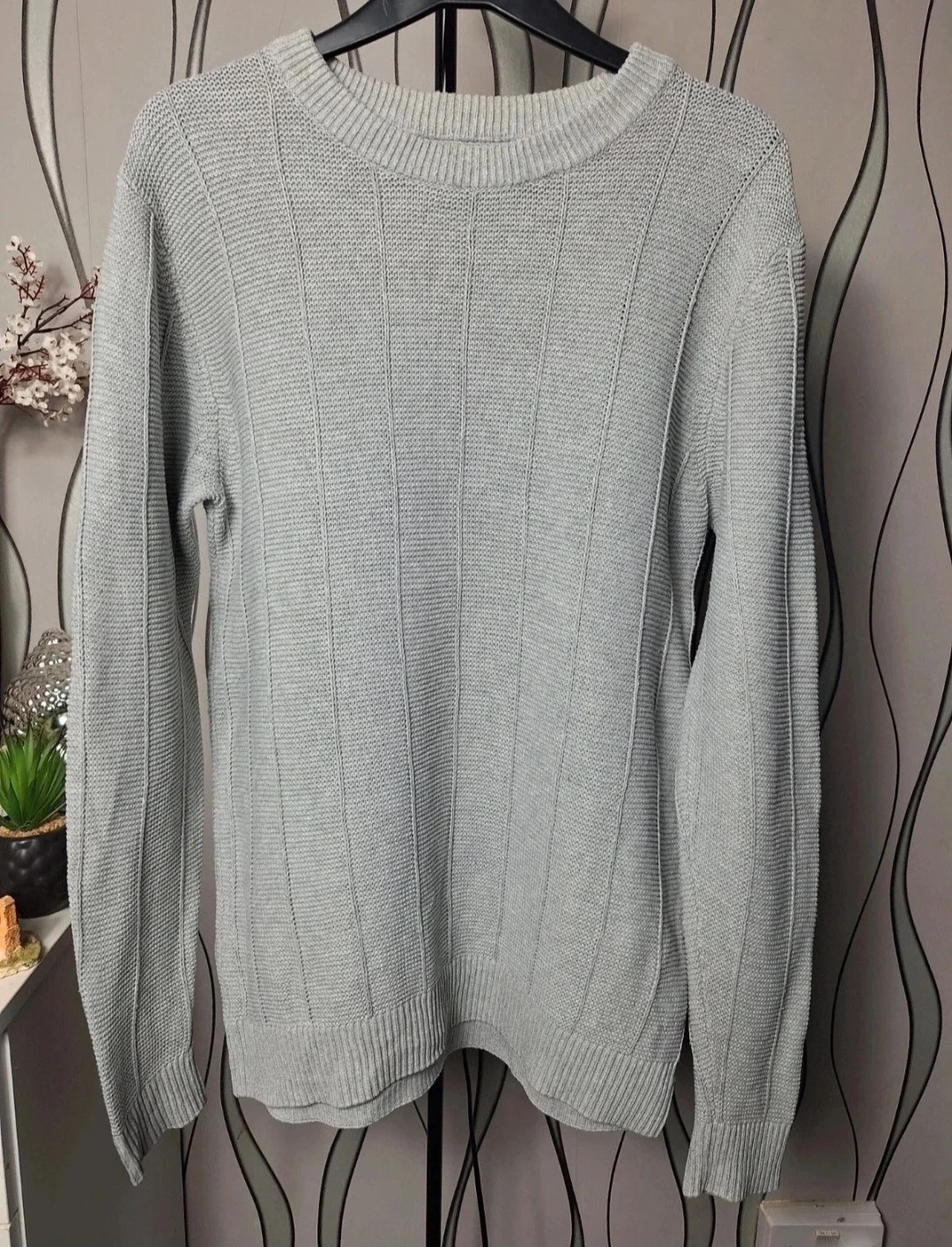 Primark Grey Organic Cotton Knit Jumper Size L