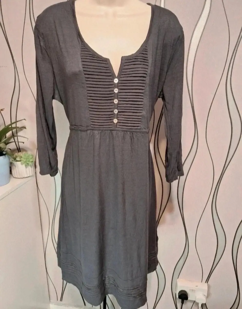 M&Co Grey Tunic Dress Long Sleeve UK 12-14