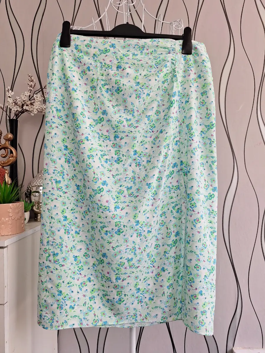 Primark Cares Floral Wrap Midi Skirt UK 16