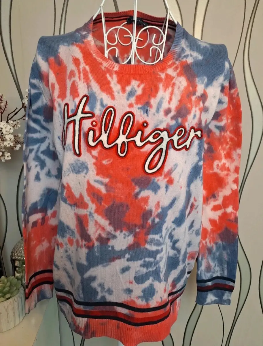 Tommy Hilfiger Tie Dye Logo Sweater S UK 8-10