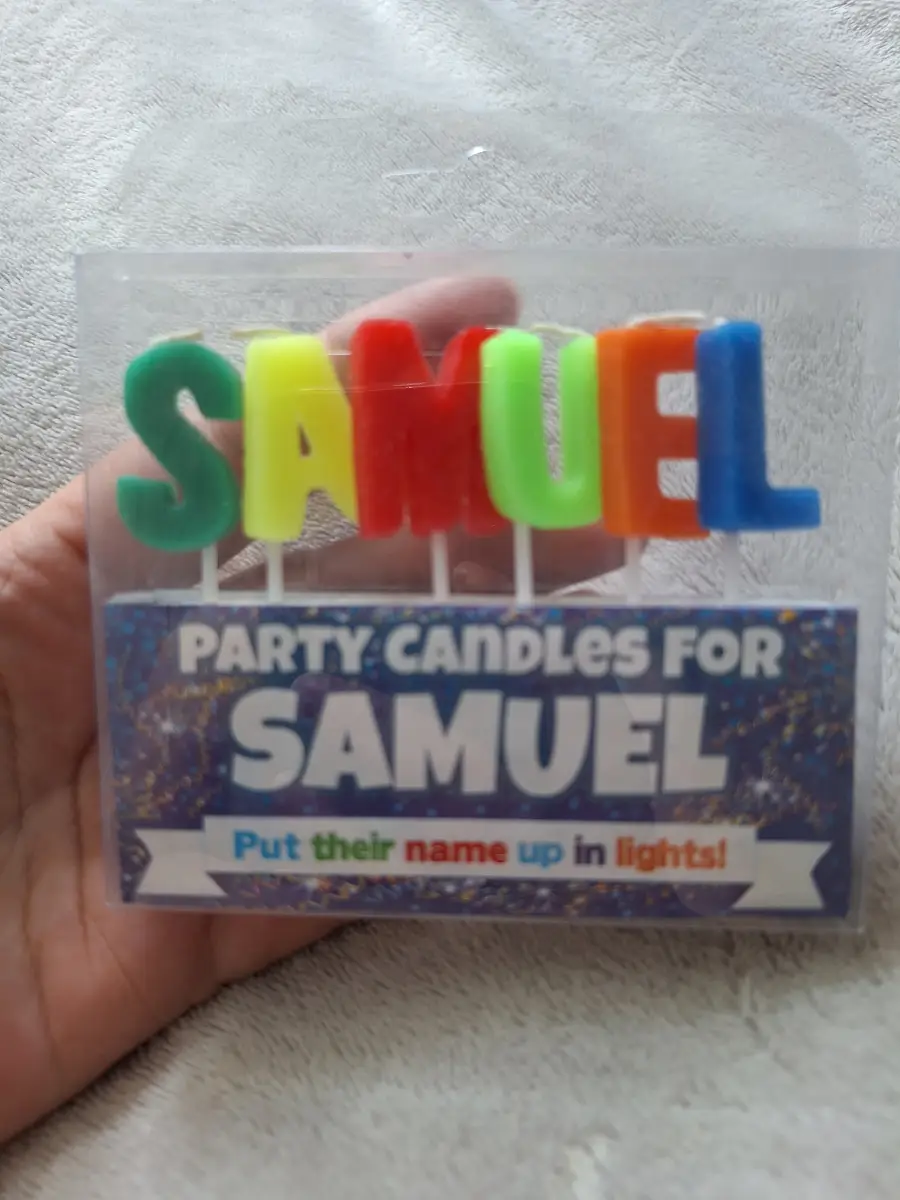 Samuel Birthday Cake Candles New