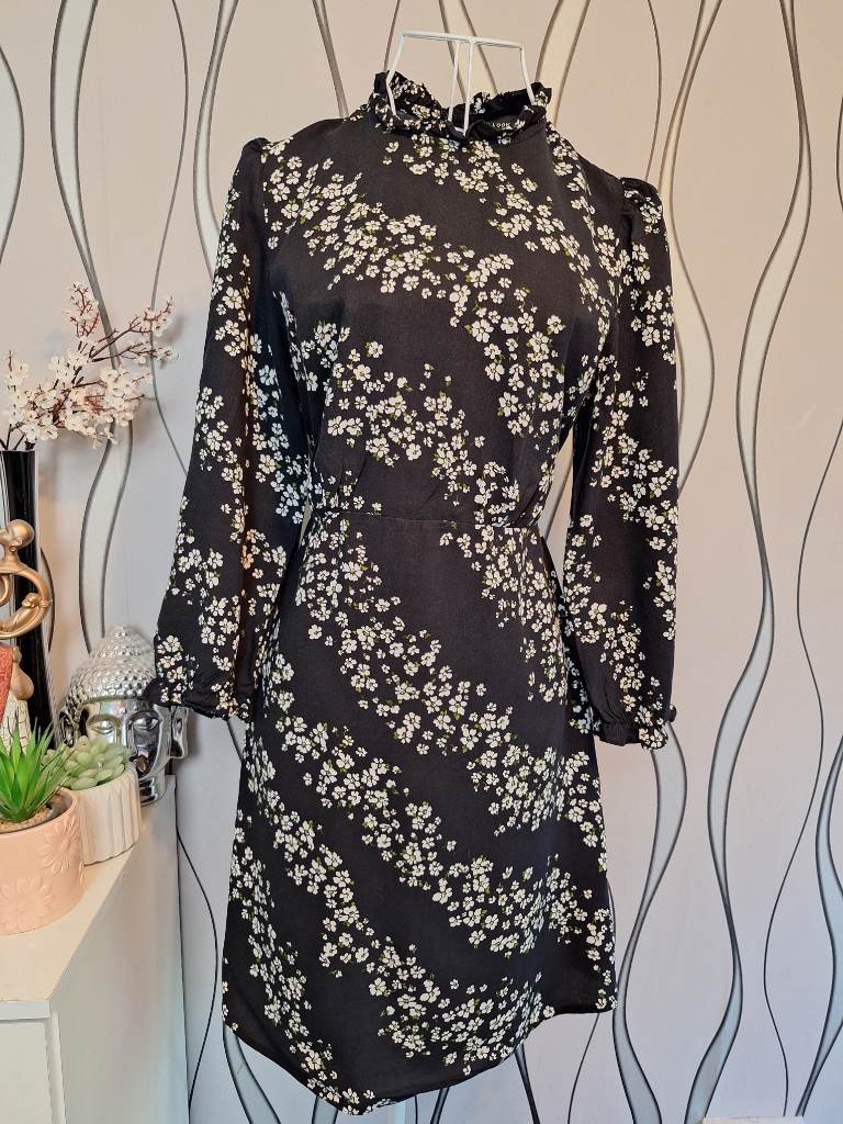 New Look Floral Long Sleeve Dress UK 10 EU 38