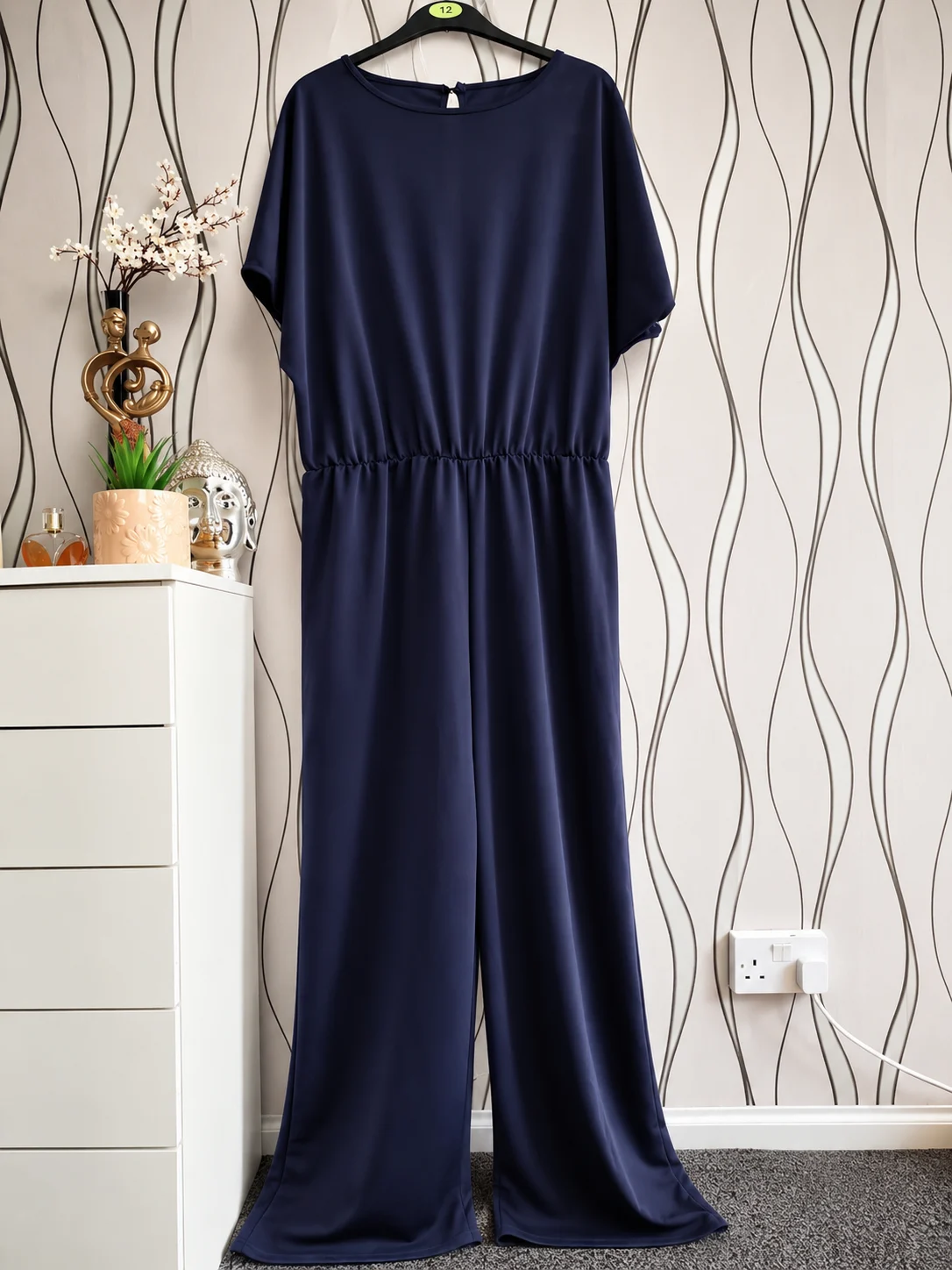 Navy Blue Wide Leg Jumpsuit UK 18
