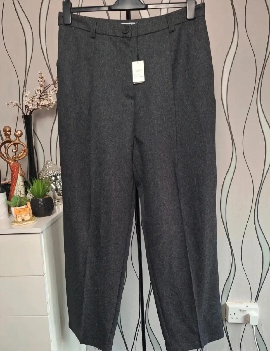 Primark Grey Tailored Straight Leg Trousers UK 18 BNWT