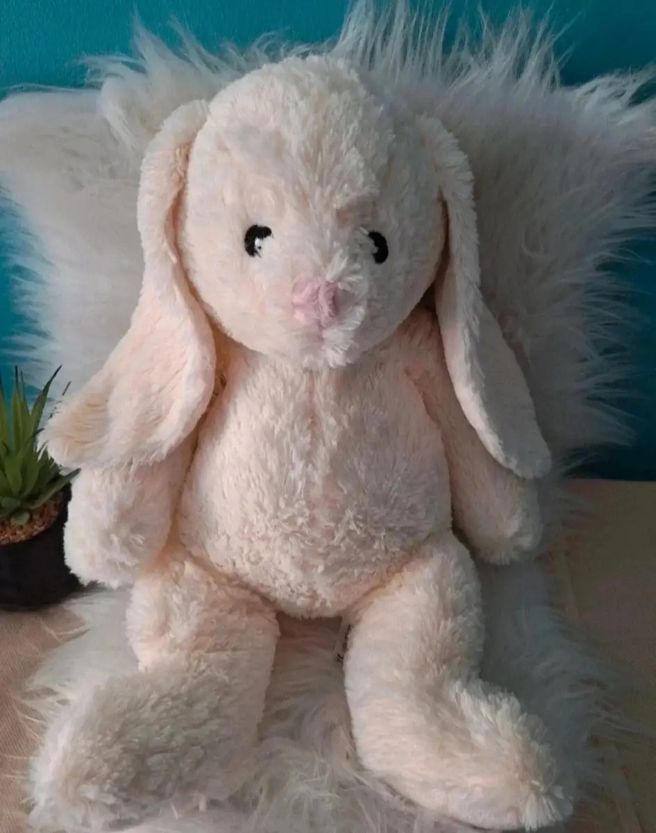 Snuggle Buddies Cream Bunny Plush Soft Toy Rabbit 30cm