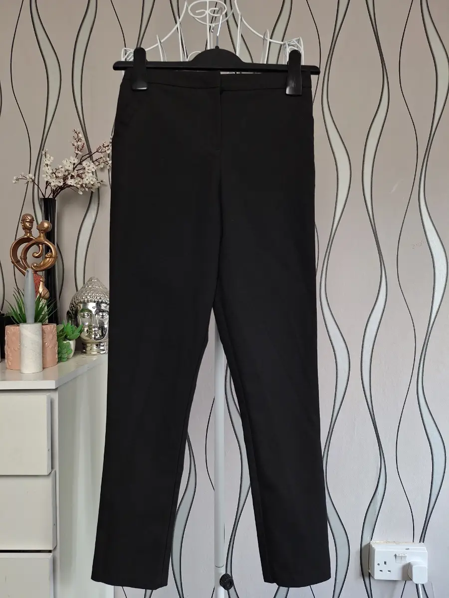 Black School Trousers Age 11-12 Years 146-152cm Straight Leg