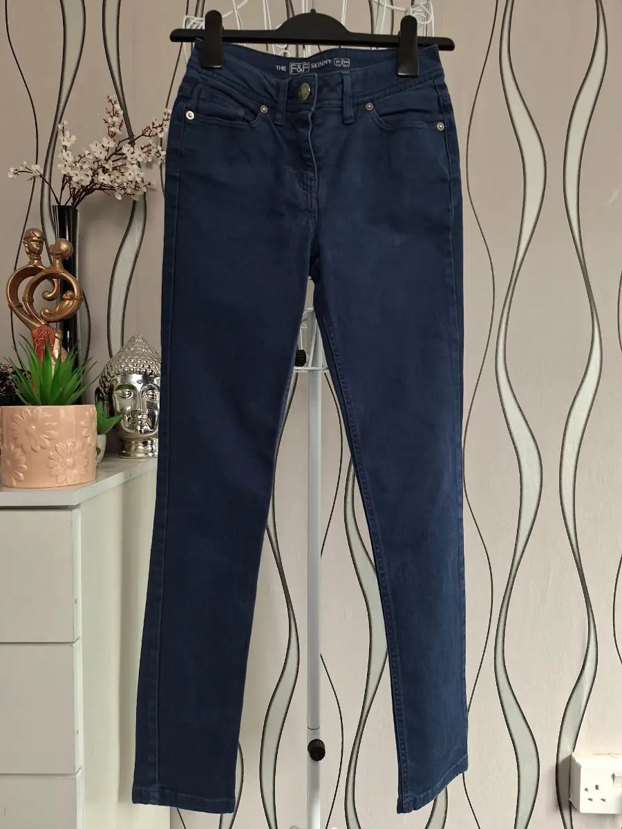 F&F Blue Skinny Jeans Size 6R