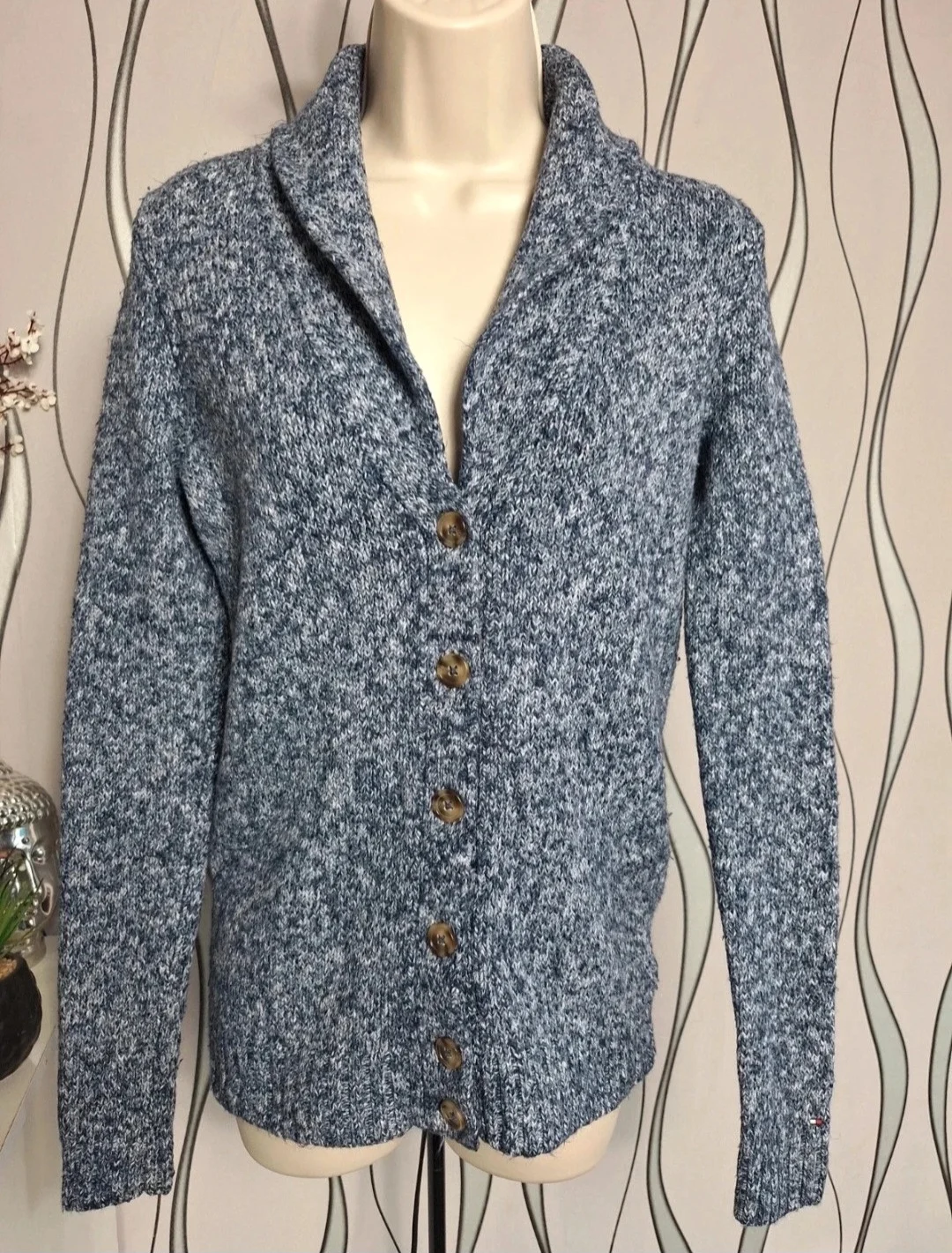 Tommy Hilfiger Cardigan Blue Knit S UK 8-10