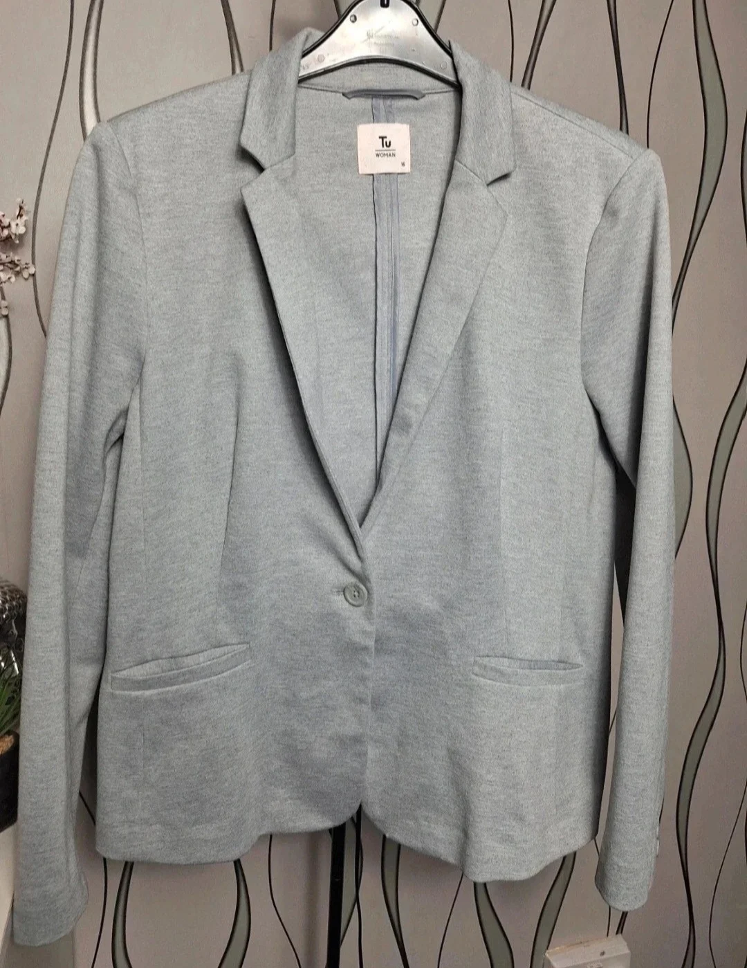 TU Woman Grey Soft Blazer UK 16 Smart Casual