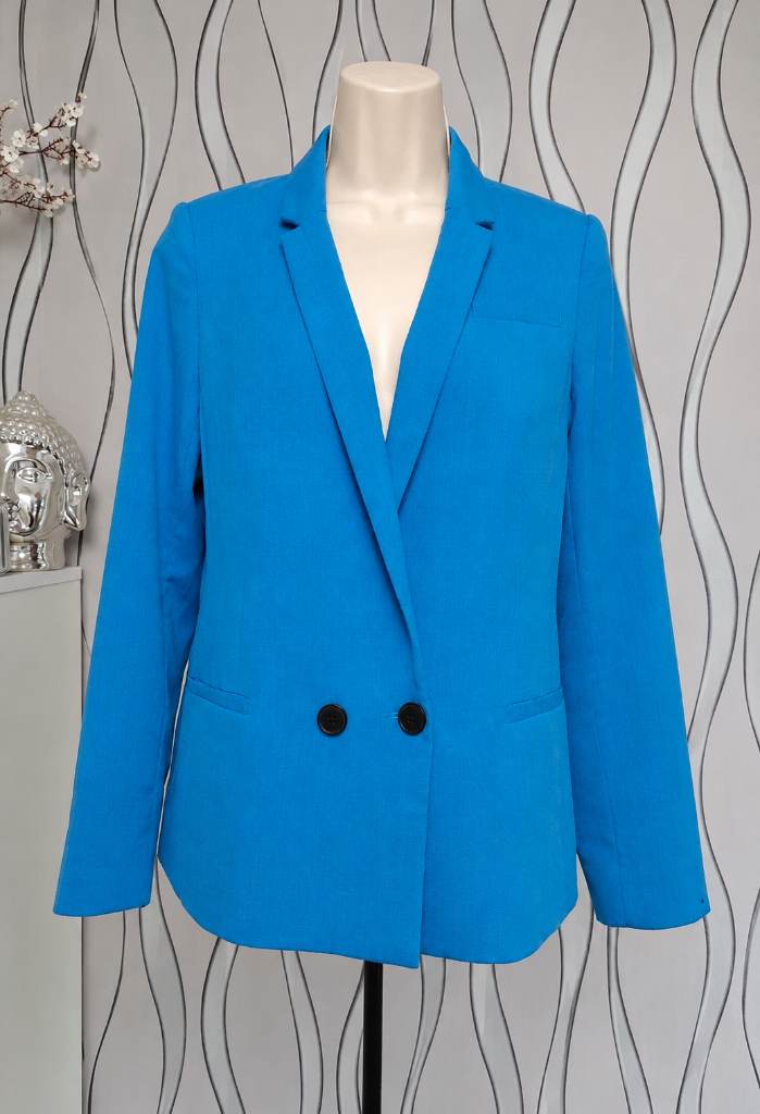 Emma Willis Blue Double Breasted Blazer UK 8