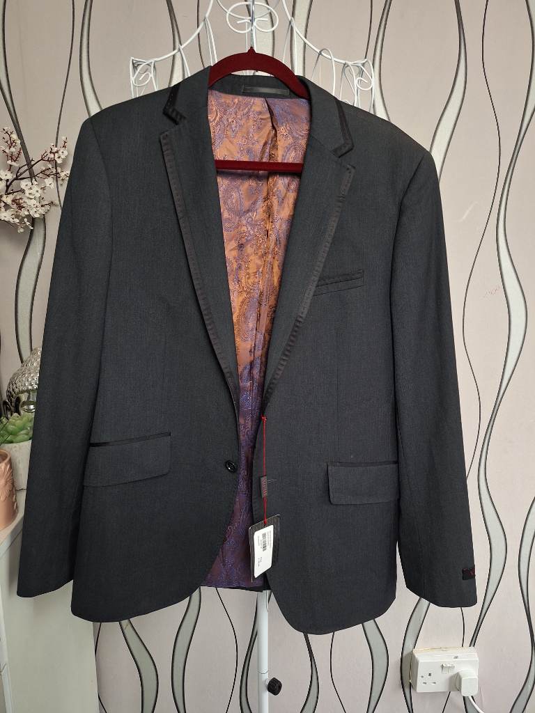 Vichi Mens Grey Blazer Jacket 38R New With Tags Formal Tailored