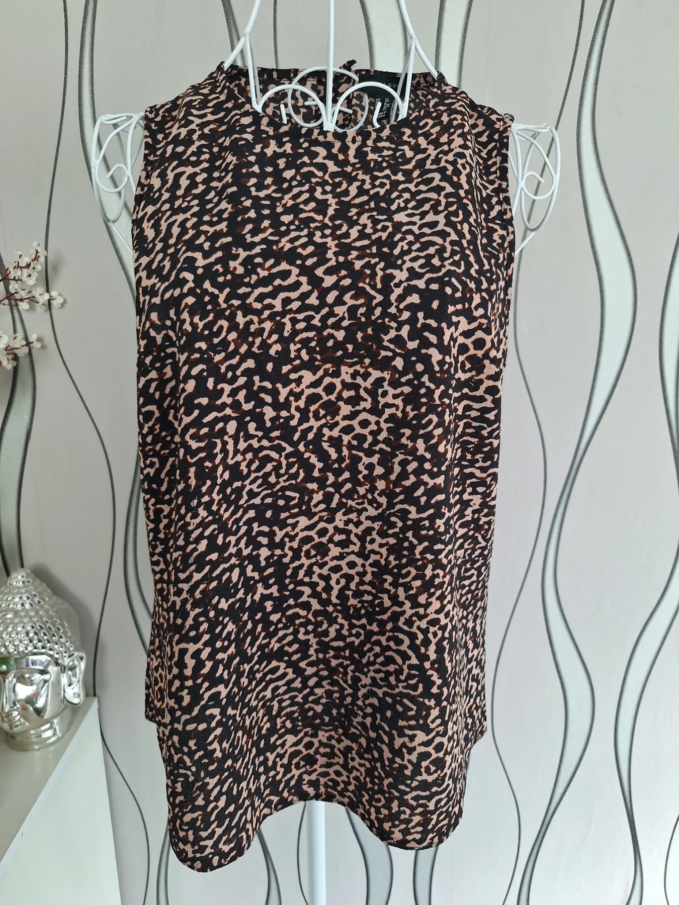 New Look Leopard Print Blouse Size 12