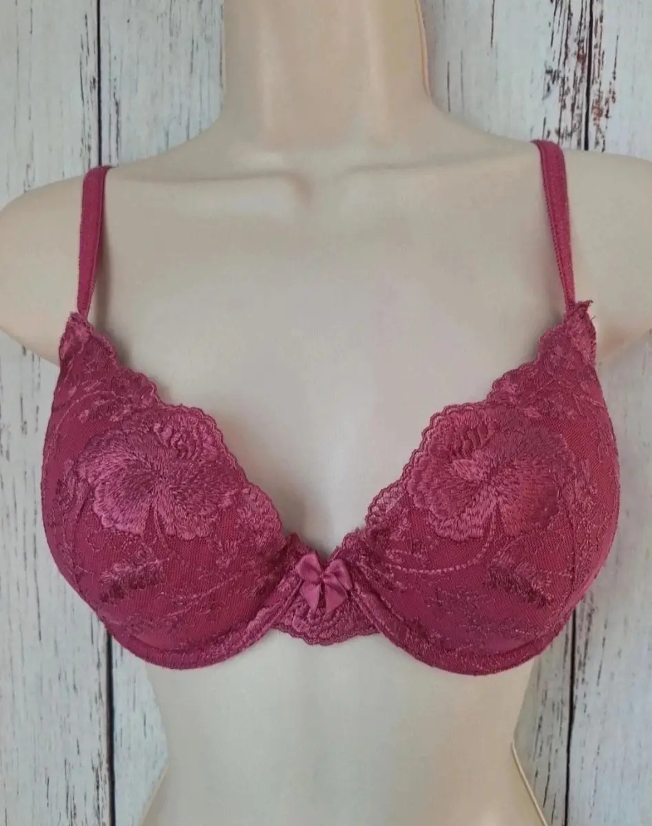 TU Berry Pink Lace Bra 36B