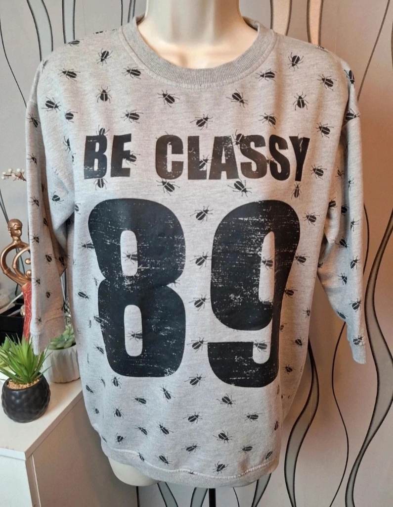 House Grey Oversized Sweatshirt Be Classy 89 size 4-6