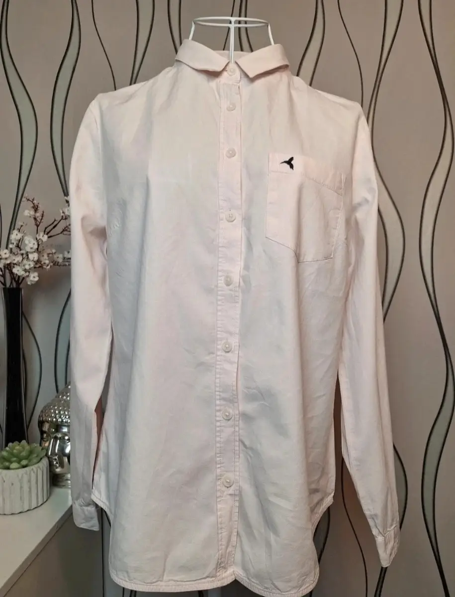 Next Light Pink Cotton Shirt UK 14 Long Sleeve