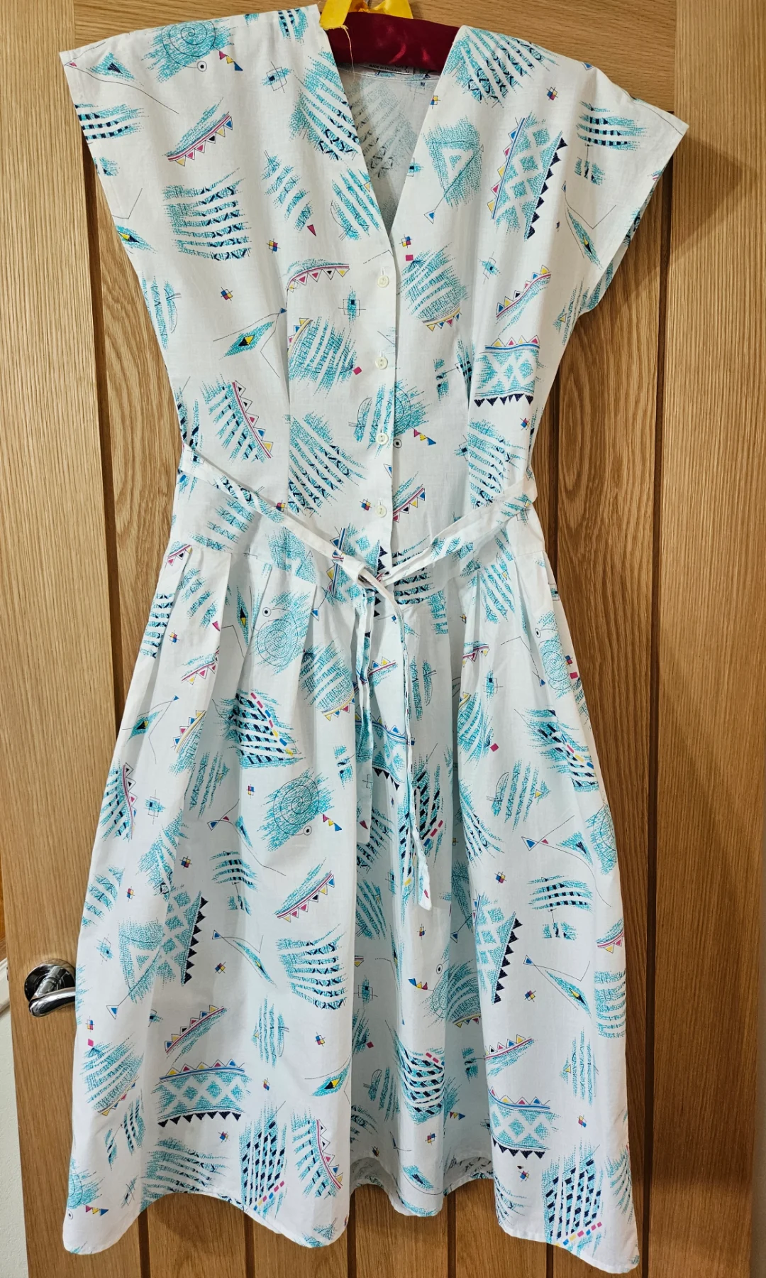 Vintage Summer Dress Floral Cotton Size 12 , to fit size 8-10
