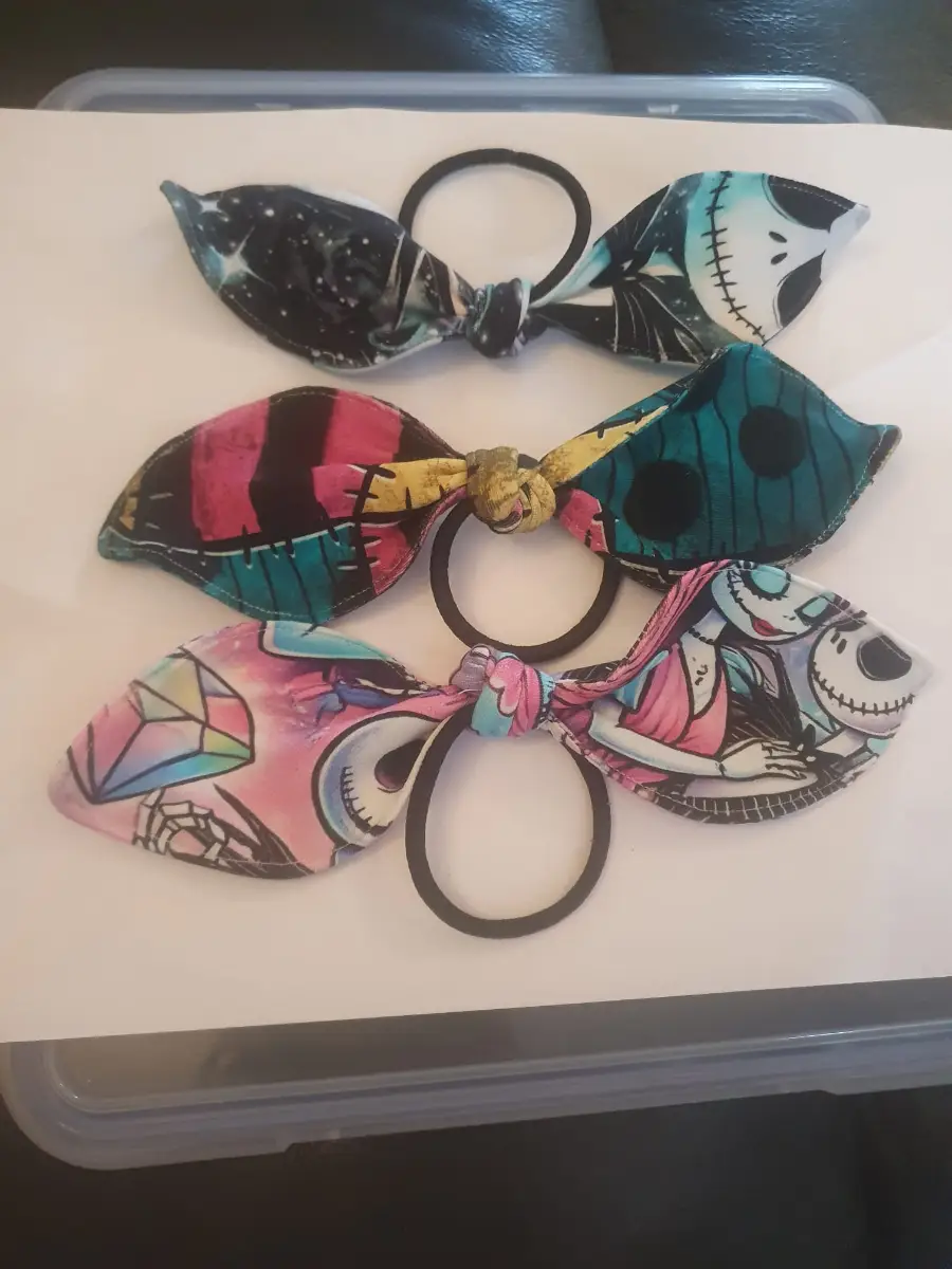 Set of 3 Disney Nightmare Before Christmas inspired bow bobbles