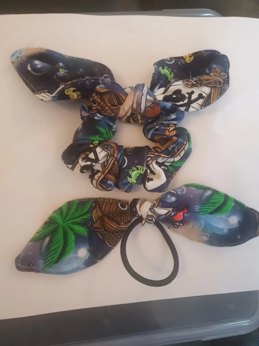 Set of 2 Disney inspired Mickey pirate themed hair accesseries