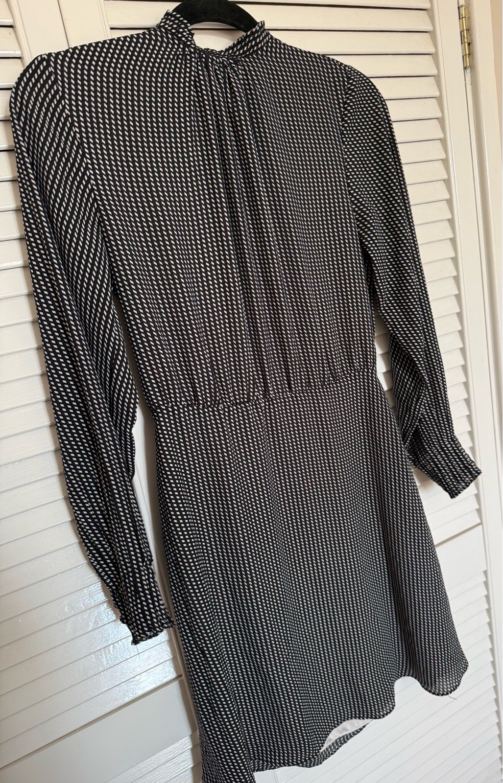 Ladies black white polka dot summer dress size small h and m