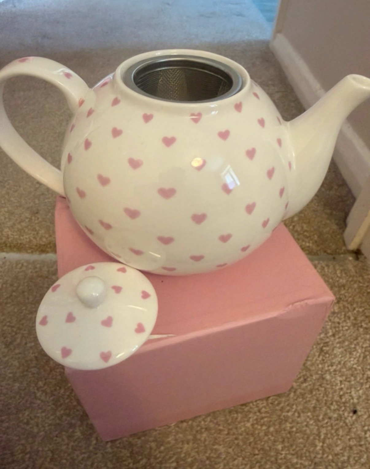 Teapot polka dot Bombay duck boxed