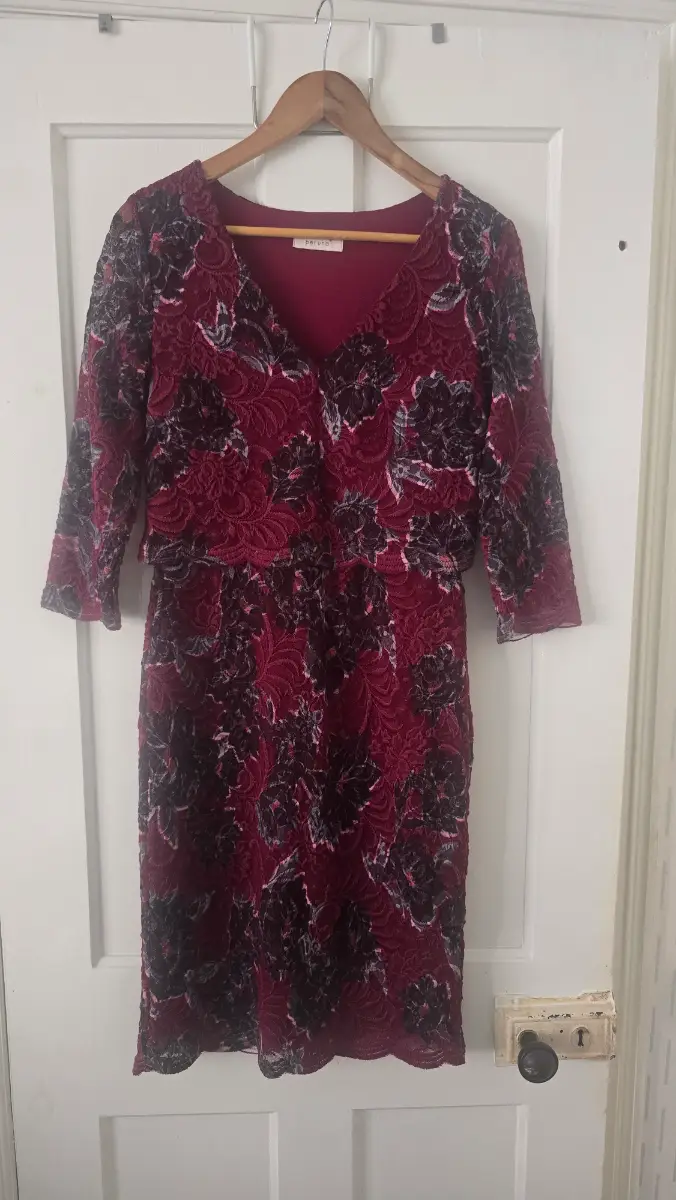 Per Una Plum Lace Floral Dress