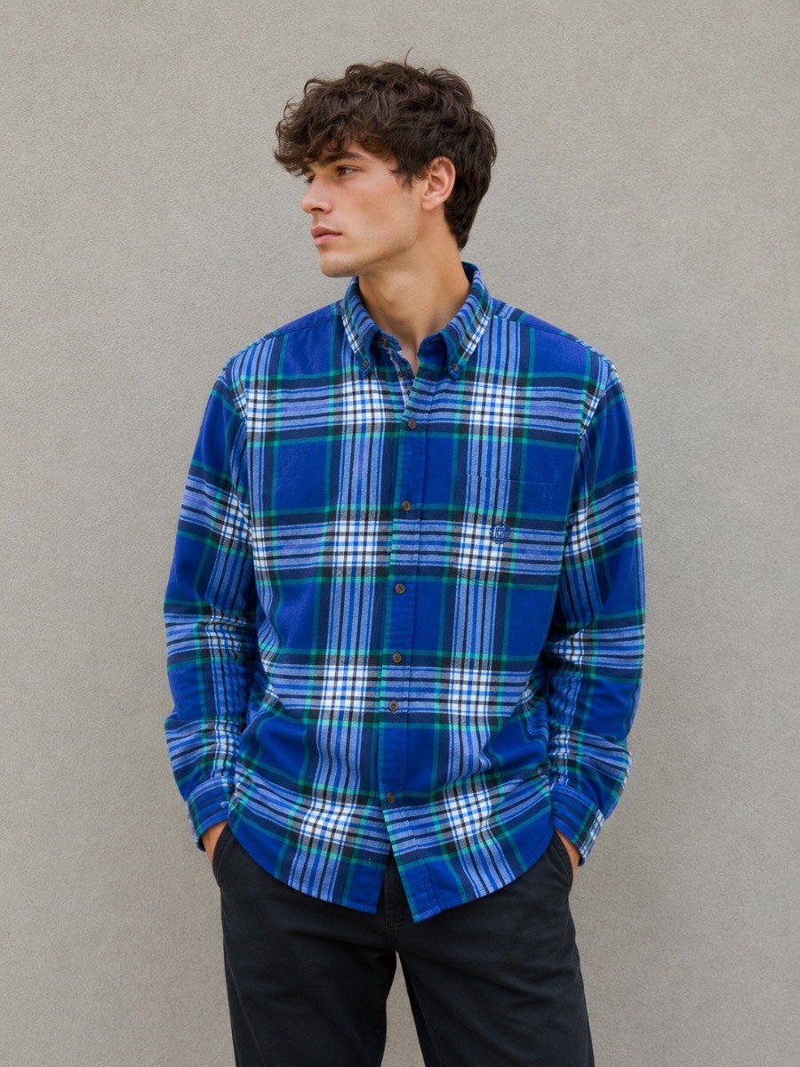Men’s Large vintage chaps long sleeve plaid shirt