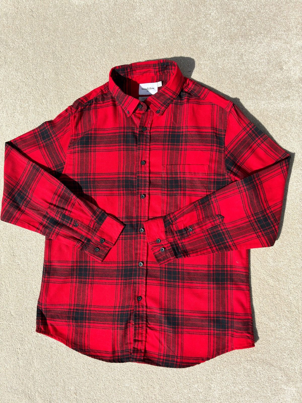 Men’s vintage lumberjack style long sleeve flannel shirt