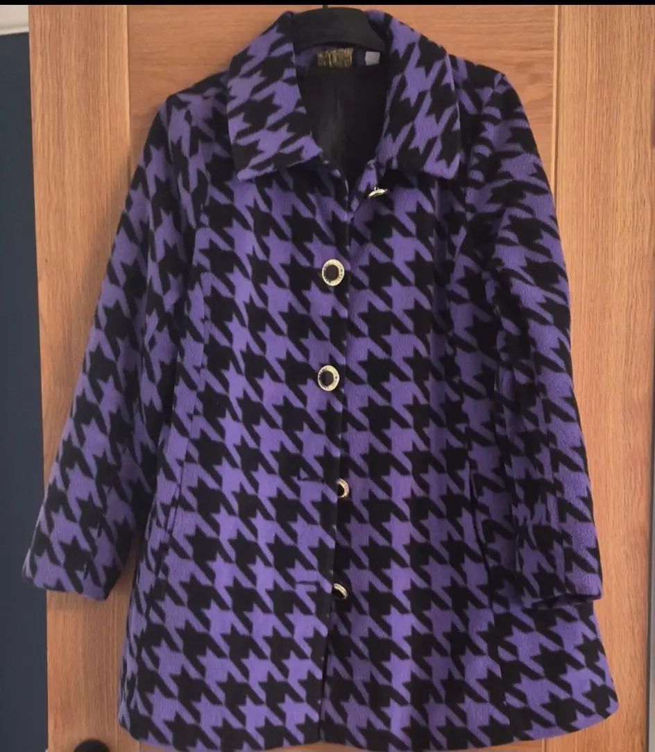 Ladies purple and black coat