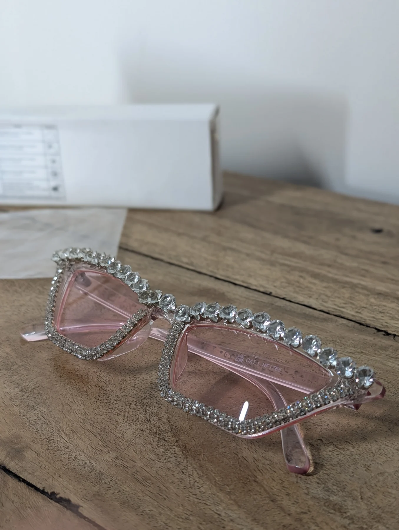 Pink Rhinestone Cat Eye Sunglasses