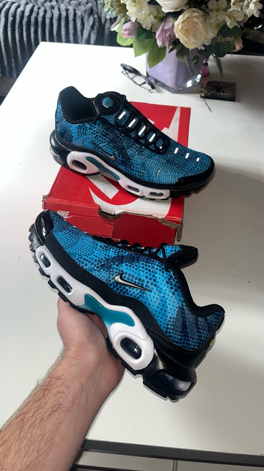 Nike Air Max Plus Blue/Black/White Low Top Trainers Mens UK 6 EU 40 US 7