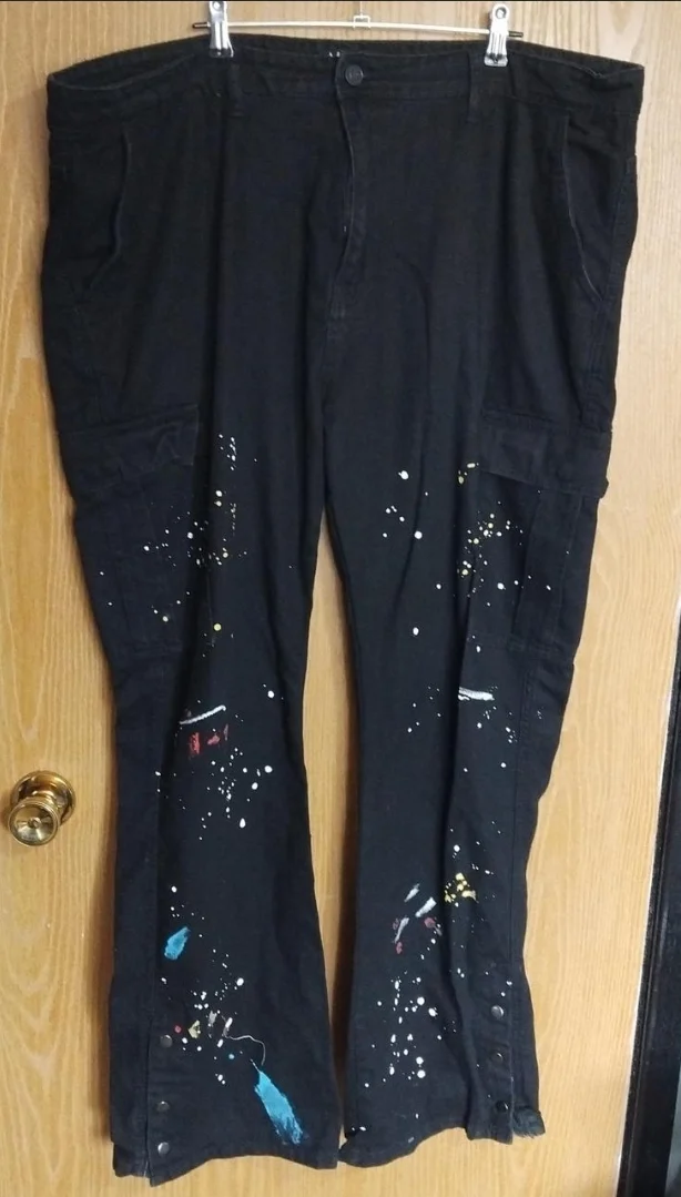 BoohooMan black cargo pants. Size W42
