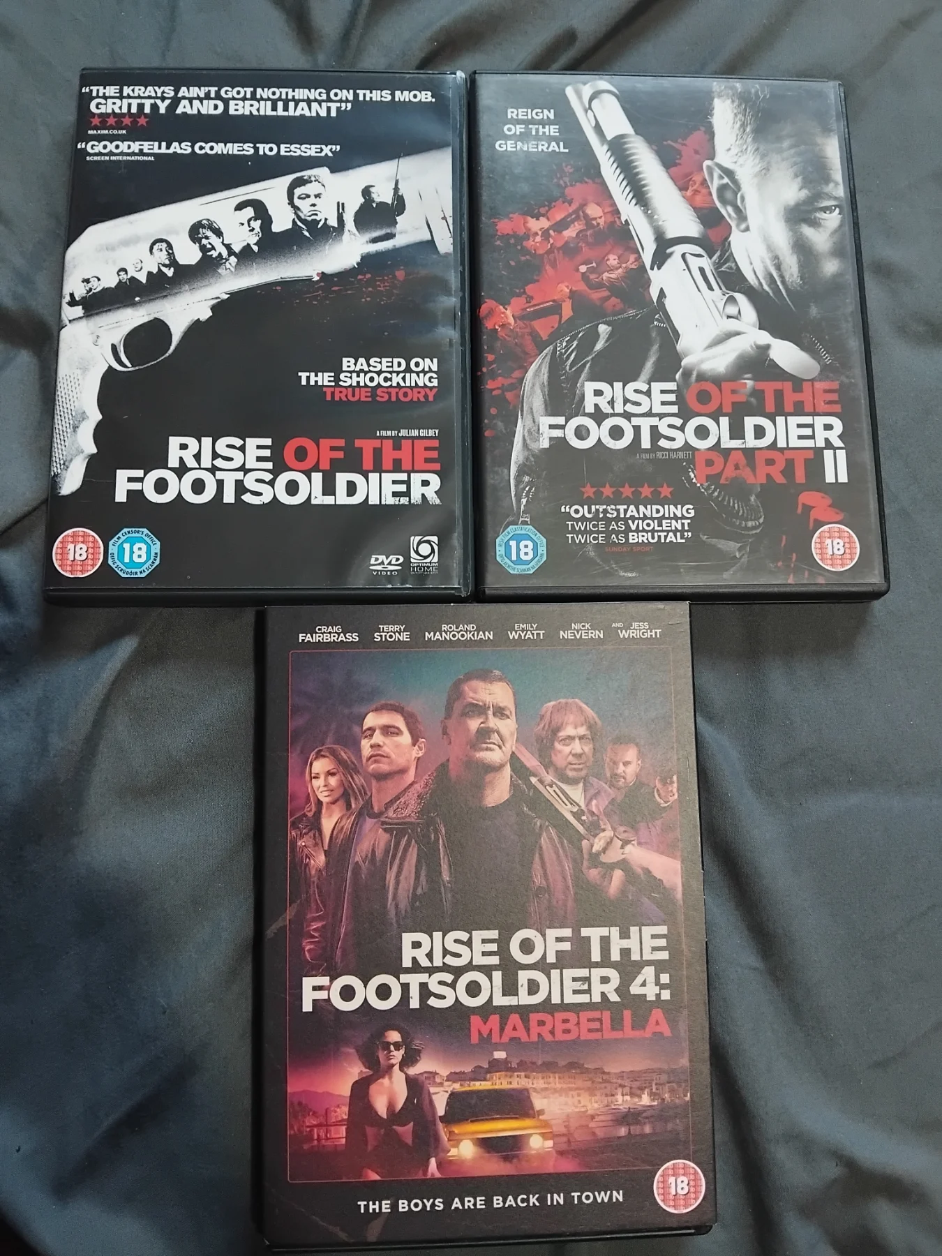 Rise of the footsoldier 1,2,4. Dvd