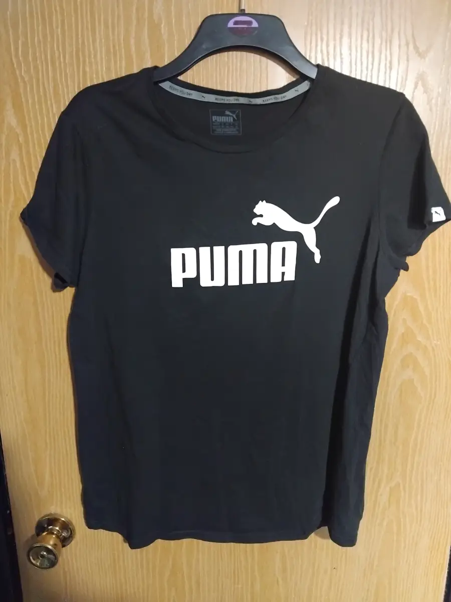 Ladies puma black t shirt. Size 18