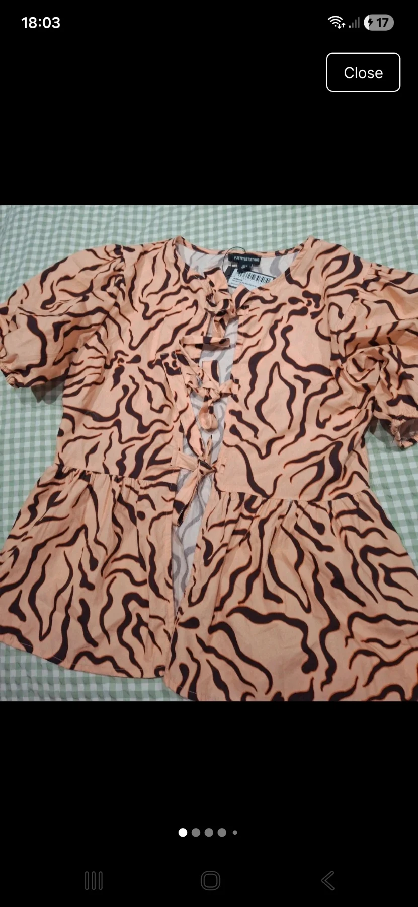PLT animal print 100% cotton tie up top 10