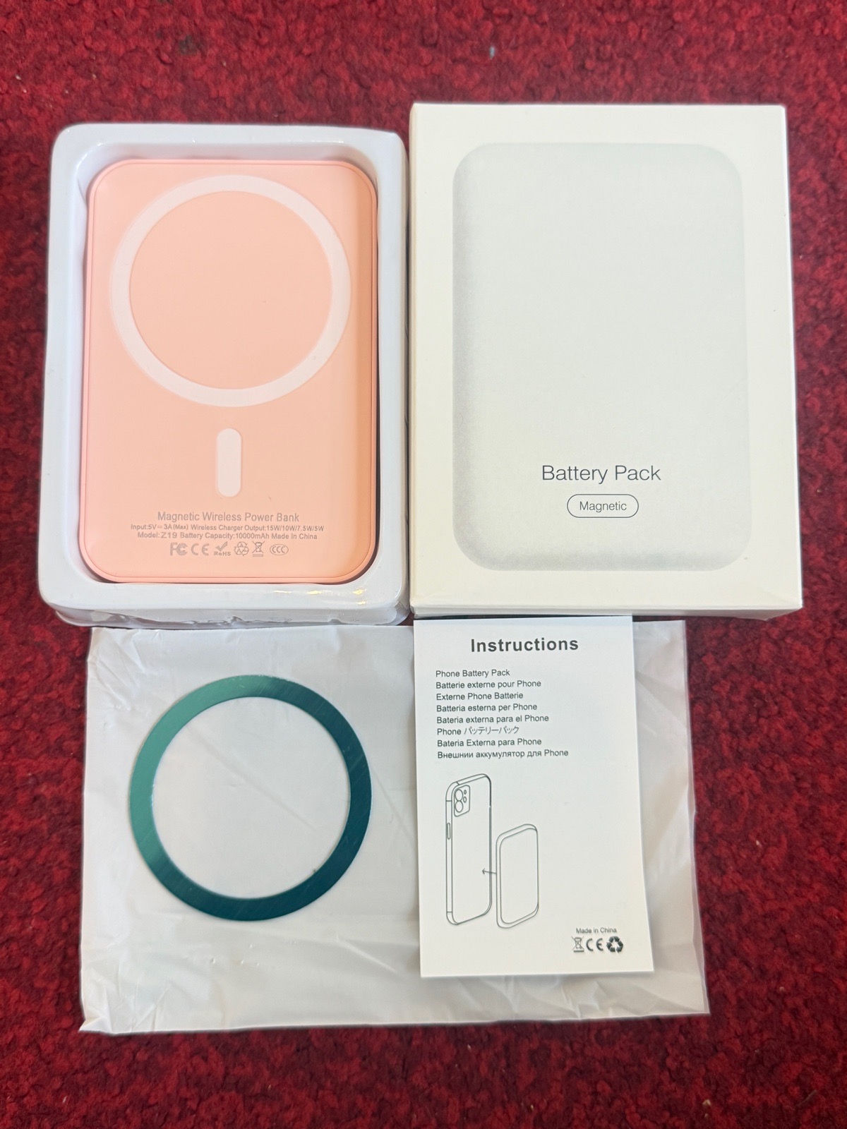 10000mah magnetic wireless  powerbank
