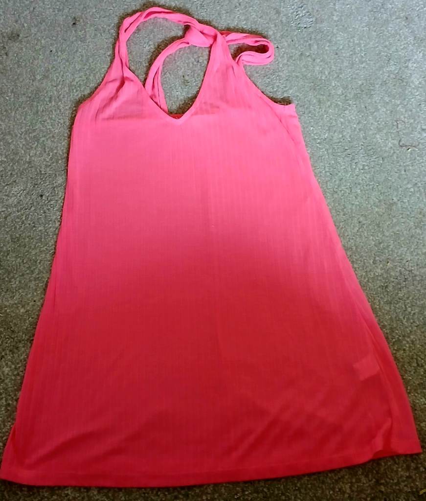 Womens summer, festival dress neon pink size 6-8
