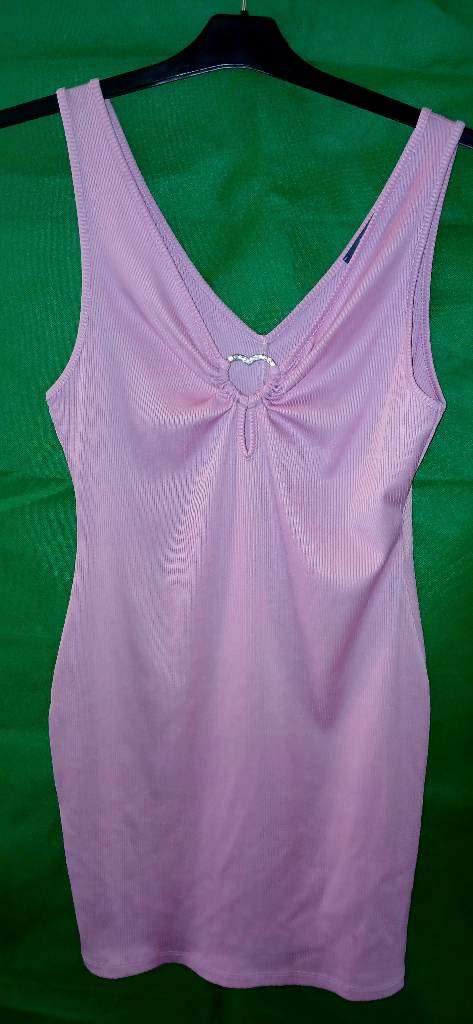 womens pink summer dress size 10-12